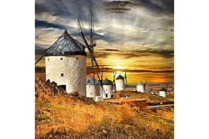 JM-DÉCO Stickers Boite aux Lettres Moulins à Vent 28x28 cm -11041