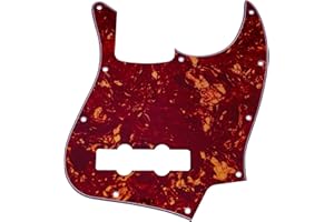 Musiclily 10 Löcher J Bass Pickguard JB Schlagbrett für Fender American/Mexican Standard Jazz Bass,4 lagig Vintage Tortoise