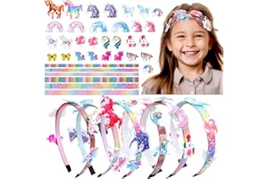 Fullove Kit Capelli Bambina 10 Anni,Comunione Bambina Regali Creare Cerchietti Bambina per 5 6 7 8 9 Anni Gioco Fascia Capelli Bambina Accessori Capelli Regalo Ragazza 12 Anni