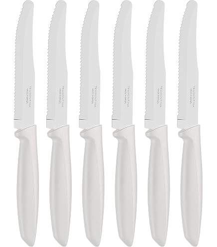 Marsvogel Solingen Set 6 Coltelli Da Tavola In Polipropilene Nero – Lama Seghettata Inox, Lavabili In Lavastoviglie, Lunghezza 21 Cm - 3