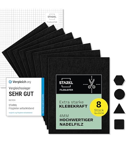 Metafranc Self-Adhesive Felt Gliders - 16 Pack, 22mm Square, Protects Floors From Scratches - View #13