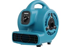 XPower P-80A Mighty Centrifugal Air Mover, Carpet Dryer, Floor Fan, Blower, Stackable, Daisy Chain, for Water Damage Restoration, Janitorial, Plumbing, Home Use
