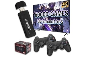 QISHENKOLA X2 PLUS Retro Gaming Stick 4K HD Output Retro Game Console,Built in 60000+Games,50+simulators,Quad-core S905L processor,plug and play Video Game Stick with 2 Wireless Controllers,TV/Computer,256GB