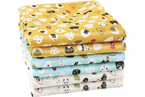 HOULIFE Animal Panda Pattern Handkerchiefs Ladies 100% 60S Cotton Cute Colorful Print Hankies 34x34cm for Womens Girls Students 6/12 Pieces