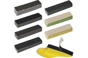 71 Pieces Micro Detail Sander Kit, GOH DODD 3.5” x 1” Mini Hand Sanding Block with Wet Dry Hook and Loop Sand Paper 40 100 320 800 1500 3000 10000 Grit for Woodworking Tight Narrow Spaces
