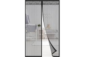 Kiaitre Fliegengitter Tür, Magnet Insektenschutz Tür 220x100cm, 4cm Breites Klettband, Klebemontage Ohne Bohren, Magnet vorhang Für Balkontür, Wohnzimmer, Schiebetür, Terrassentür und Kellertür