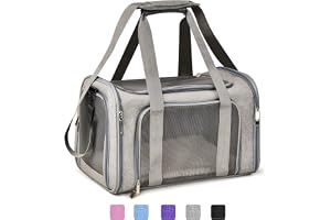 Henkelion Large Dog Cat Carriers Puppies up to 25Lbs, Big Dog Carrier Soft Sided, Collapsible Travel Puppy Carrier - Large - Grey