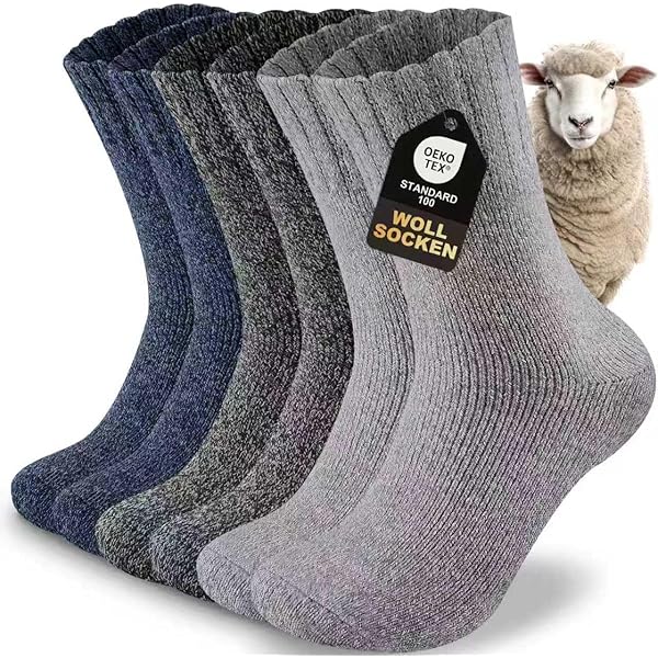 Calze Termiche Uomo In Spugna Hocerlu 5 Paia Calze Uomo Invernali, Calze Uomo Lana Da Caldo Comfort Calzini Termiche Uomo Lunghe Di Spugna Spessa Per Lavoro Casuale Sci Sportive Eu 39 45