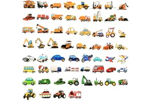 XIHIRCD 120 Pièces Autocollants Enfants Véhicules, Autocollant Transport Imperméables Stickers Camion pour Bouteilles d'Eau Valise Garçons Filles Bricolage Artisanat Cadeaux de Fête Fournitures