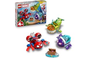 LEGO Spidey: Spidey undervattensfarkoster 11207 | Leksak för pojkar och flickor från 4 år, byggleksak med superhjä , 3 mini
