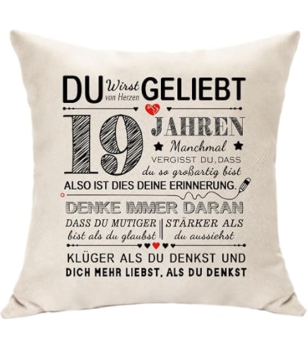 Personalisiertes Geburtstagsgeschenk Für Nichte Zum 19. - Gravierte Edelstahl-Karte