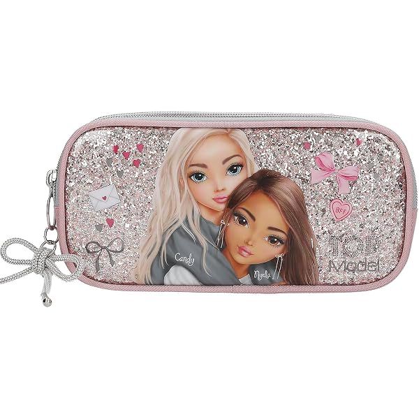 Sac à Ressorts TOPModel MY BFF 2 Compartiments - Rose/Gris, Rempli, Dimensions 20 X 12,5 X 5 Cm