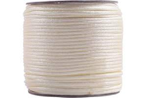 konmay 50 Meter 2.0 mm Rattail/bugtail Satin Seide Kordel Kumihimo Shamballa Makramee aufreihmaterialien Nylon für 2.0mm Cream 520