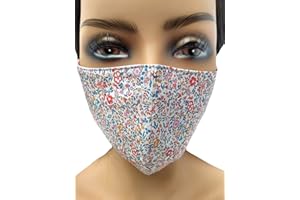 HABAC STUDIO Reversible Liberty Tana Lawn Face Mask With Built in Filter. Katie and Millie Print. 100% Cotton. 3 Layers, Washable. Handmade in UK.