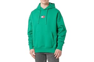 TOMMY JEANS Tommy Hilfiger Męska bluza z kapturem TJM Tommy Badge, Zielony Malachit, L