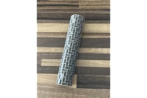 Patrick Miniatures Strukturwalze Stift für Styrodur, XPS-Schaum und Ton | 3D-Druckprodukt für 28 mm, 32 mm Tabletop-Terrain-Erstellung. (Brick and Tiles)