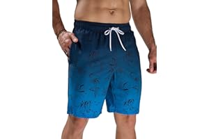 Arcweg Herren Badehose Lange Badeshorts Bedruckt Schnelltrocknend Elastischer Bund Leichte Schwimmhose Boardshorts Für Männer Strandurlaub & Freizeit S-XXL
