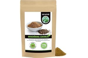 Malad kummin (250g), 100% naturligt kumminpulver, naturligt malet kumminfrön utan tillsatser, vegan