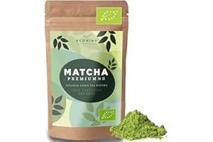 ECOMIND BIO The Matcha Premium - Giapponese Provenienza Uji Kyoto 50g – Certificato EU Biologico Macinato a Pietra – Ideale per la Preparazione di Matcha Latte, Frullati, Dolci