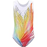 SEAUR - Girls Gymnastic Costume, Sleeveless Kids Gym Suit Dance Clothing Ballet Yoga Dress Classic Hosiery Gymnastics for Lit