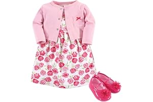 Hudson baby Nieformalna sukienka Niemowlęta dziewczynki 3 Piece Dress, Cardigan, Shoe Set