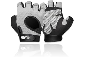 HILAEX Transpirable Guantes Gimnasio para Mujer y Hombre,Guantes de Fitness para Levantamiento de Pesas,Musculación,Entrenamiento,Crossfit,Kettlebells,Ciclismo