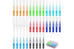 LYJOW 40 Pezzi Spazzolini Interdentali 8 Colori Scovolini Dentali Spazzolino Interdentale con Coperchio Scovolino Denti Strumento Di Pulizia Dentale per Una Pulizia Interdentale Perfetta