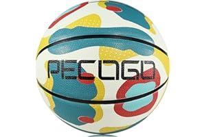PECOGO Official Rubber Basketball 27.5" Outdoor Indoor Mens Basketball Ball Size 5 for Kids Youth Teen Boys and Girls Gift Ideas(Without pump)