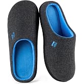 RockDove Women's Two Tone Memory Foam Slipper | Slip on, breathable, indoor/outdoor sole, non-slip, machine washable, lightwe