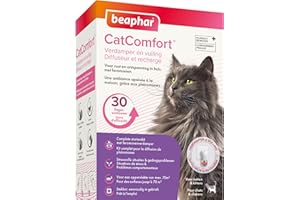 Beaphar – CATCOMFORT - Diffusore Elettrico di feromoni per Gatti - Riduce Lo Stress e i comportamenti indesiderati Senza dipendenza e sonnolenza - 1 Presa e 1 Ricarica da 48 ml