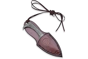 Madhammers Toferner - Cuchillo de regalo original - The Flamenco - Cuchillo forjado a mano - Deportes - Caja de cuero genuino hecha a mano - Hoja pulida y endurecida hermoso producto