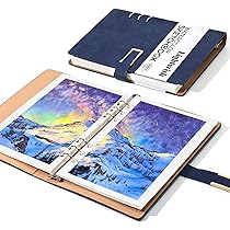 Quaderno Ad Acquerello Lightwish 15x20 Cm, 100% Cotone, 450 G/m², Pressato A Freddo, 15 Fogli, Senza Acidi, Per Artisti