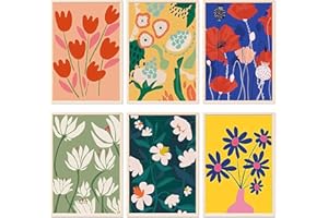 YALKIN Paint by Numbers for Adults and Kids Beginner, Painting by Number Kits On Canvas,Without Frame DIY Color Oil Painting Acrylic Paints,Home Wall Decor（6 Pack 8x12 in）