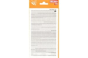 APLI Decadry Buchstaben und Zahlen Transfers (1 Bogen) dd15 F 3 mm schwarz