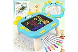 LumenVela Lavagna Led per Disegnare Bambini, Lavagna Luminosa per Disegnare con 8 Penne Colorate e 8 Modalità di Illuminazione, Lavagnetta Cancellabile Bambini per 3-10 Anni Ragazzi Ragazze