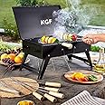 KGF (Choice Of Your) BB -08 Breifcase Compact Portable Charcoal Barbeque Grill With 8 Skewers - Multifunctional !! (BLACK)