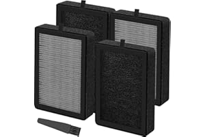 EATBALE Filtr zastępczy do oczyszczacza powietrza Levoit LV-H128 do PUURVSAS (HM669A) do ROVACS (RV60) filtr HEPA 3 w 1, H13 True HEPA, filtr z węglem aktywnym i filtr wstępny, zamiennik części