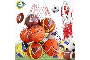 Weploda Ballnetz, Fußball Netztasche, Volleyball Netztasche, Mehrzweck Balltasche Netz, Große Tasche Ballsack, Kann 10-15 Bälle Aufnehmen, Ballnetz Tragbare, Geeignet Für Vereine, Stadien Usw