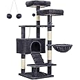Feandrea Cat Tree, Cat Tower 142 cm, Cat Activity Centre, Smoky Grey PCT160G01