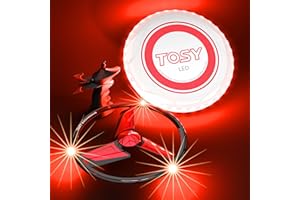TOSY Patented Boomerang - 3 Super Bright LEDs, Rechargeable, Auto Light Up, Launcher & Flying Disc/frisbee included, Perfect Outdoor Games, Birthday & Camping Gift for Men/Boys/Teens/Kids