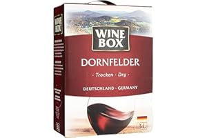 ‎WINE BOX Wine Box Dornfelder Landwein Rhein trocken Bag-in-Box (1 x 3 l) | 3 l (1er Pack)