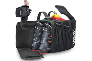 Otaro Ski Boot Bag with Helmet Compartment (PRO | 57 L incl. Backpack Straps | Fir Green) Premium equipment carrier for footwear. Also ideal as an ice skate bag. Perfect complement to the ski bag set.