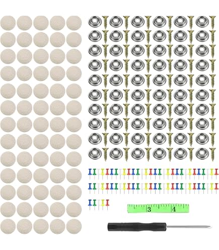 Kit Réparation Ciel De Toit Voiture - 90 Pièces Avec Boutons, Épingles, Tournevis, Mètre