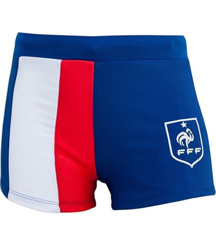 Short De Bain Officiel Equipe De France De Football FFF - Maillot De Bain Polyester Microfibre, Taille Adulte Et Enfant
