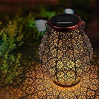 Solarlampen für Außen | infinitoo LED Solarlaterne Arabeske-Stil Dekorative Solarleuchte für Garten Wasserdicht Hängbare…