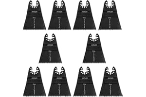 ANTLER BLADES 10 x Antler 65mm Coarse Wood Blades Compatible with Dewalt Stanley Worx F30 Black & Decker Erbauer Oscillating Multitool Accessories