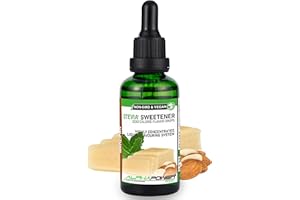 ALPHAPOWER FOOD | Stevia Flavour Drops MARZIPAN | zamiennik cukru i aromat w jednym | bez cukru, wegańskie i ze 100% naturalnego aromatu (1 x 50 ml)