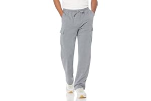 Amazon Essentials Hombre Pantalones Deportivos Tipo Cargo de Forro Polar con Dobladillo Abierto