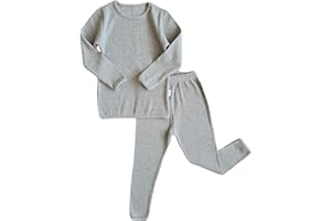 DREAMBUY Conjunto Algodon Dos Piezas, Pijamas para Bebe,niñas,niños,Pantalones y Manga Larga, Trajes para Bebes, Acanalados, a Rayas, Otoños Invierno, Ropa de Abrigo