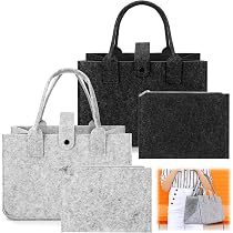 2 Filz-Einkaufstaschen – Faltbar, Robust, 30x20x18 Cm, Umweltfreundlich